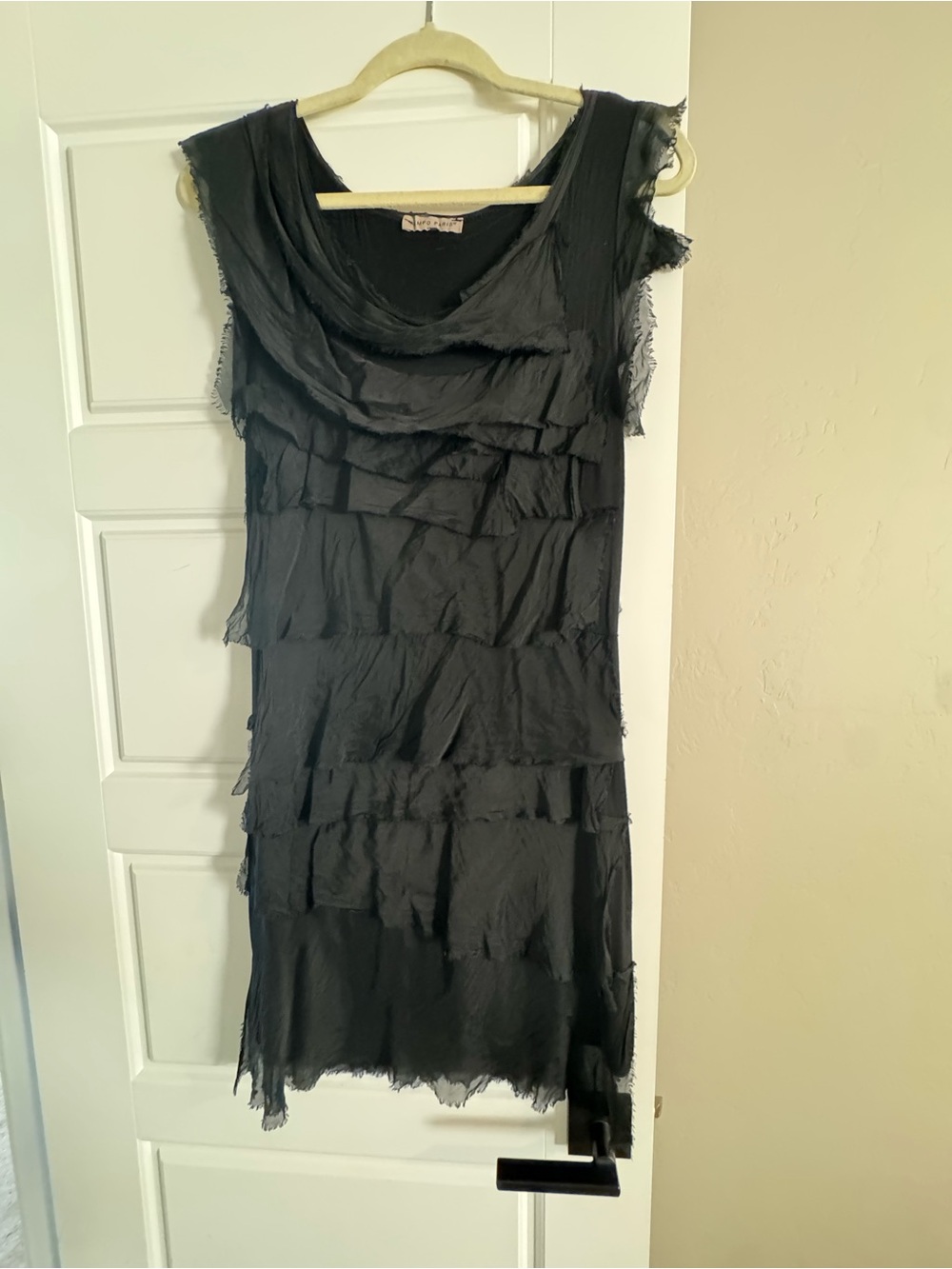 Tempo Paris Black Layered Ruffle Dress